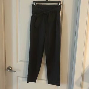 Abercrombie black belted silk pants